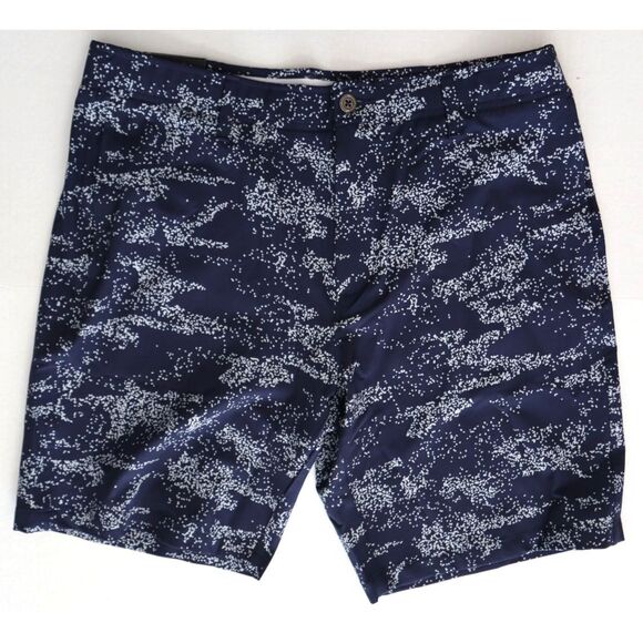 Under Armour 1377303-415 Men's Sz 36 Navy Blue UA Golf Printed 10" Shorts - Picture 1 of 9